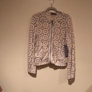 Bagatelle Leather and lace jacket